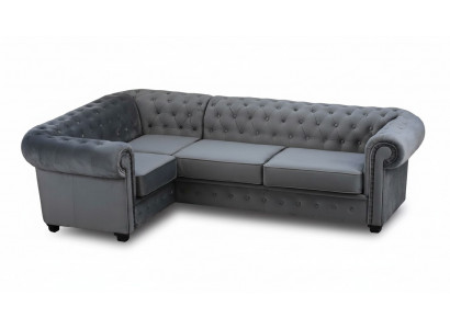 Chesterfield Sofa Couch Polster Miwwelen Eckgarnitur Sofas Couchen Stoff Textil