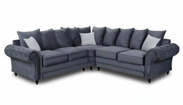 Modern Ecksofa Sofa Stil Gro Sofa Polster Stoff Textil Miwwelen L-Form Couchen