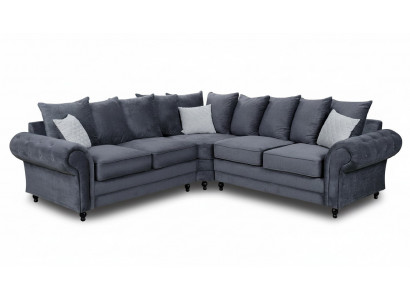 Modern Ecksofa Sofa Stil Gro Sofa Polster Stoff Textil Miwwelen L-Form Couchen