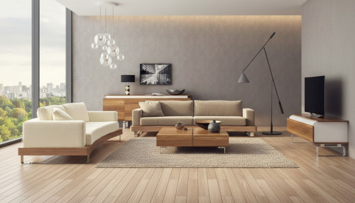 Modern Canapé-Garnitur 3+2 Sëtzer Luxuriéis Wunnzëmmer-Sofa Polsterset