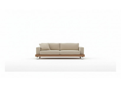 Modern dräisëtzegt Sofa Polsterkanapé Wunnzëmmergarnitur-Set Holzgestell