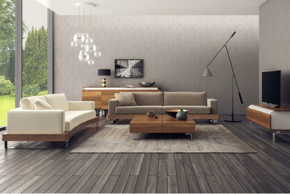 Modern wäisse Zweisëtzer Luxus Wunnzëmmermöbel Couch Sëtzmoibel Nei