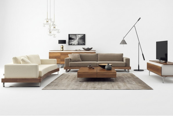 Modern wäisse Zweisëtzer Luxus Wunnzëmmermöbel Couch Sëtzmoibel Nei