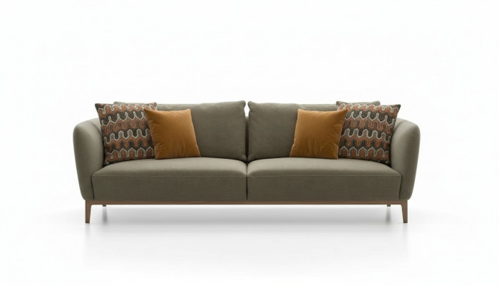 Olivengréng Dräisëtzer Modern Wunnzëmmersetzer Sëtzmiwwel Canapé Sofa