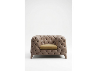 Chesterfield Taupe Fotell Chesterfield-Fotell Polstersëtz Wunnezëmmer