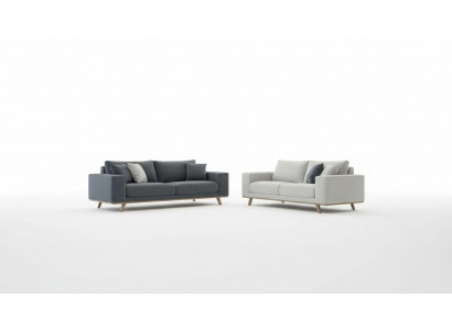 Exklusiv Sofa-Sëtzgarnitur 3+3 Sëtzer Luxus Drësëtzer Wunnzëmmer Couch 2tlg