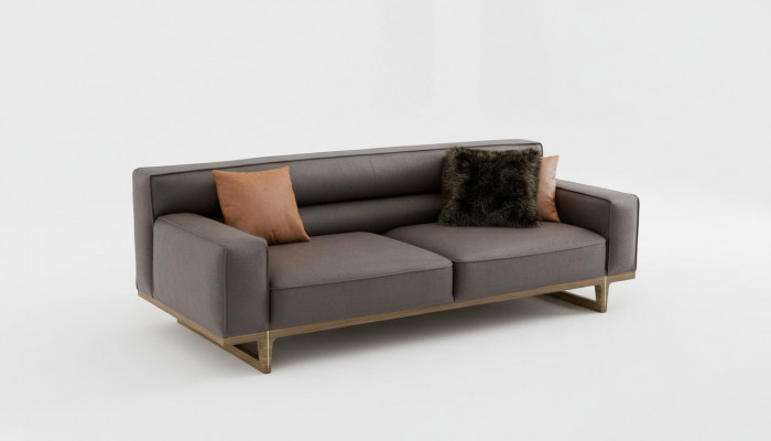 Gronge Dreisëtzer Modern Luxus Canapé Wunnzëmmer Miwwelen Wunnzëmmer Sofa