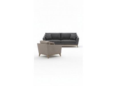Grou Grëschtelenzt Holzgerüst Modern Wohnzimmerkanapé Nei Luxus Design