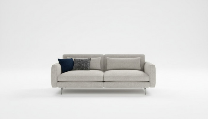 Dräi-Sëtzer Canapé Modern Wohnzimmermiwwel Stoff Sofas Gro Modern Stil