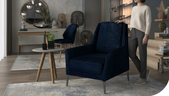 Bloen Relaxfauteuil Modernen Einsitzi Sofa-Sëtz Clubfauteuil Nei