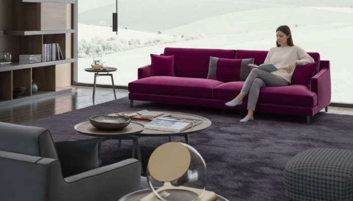 Rosa Dräisëtzer Modern Canapé Wunnzëmmer Sofaen Stilmiwwel Luxus Design