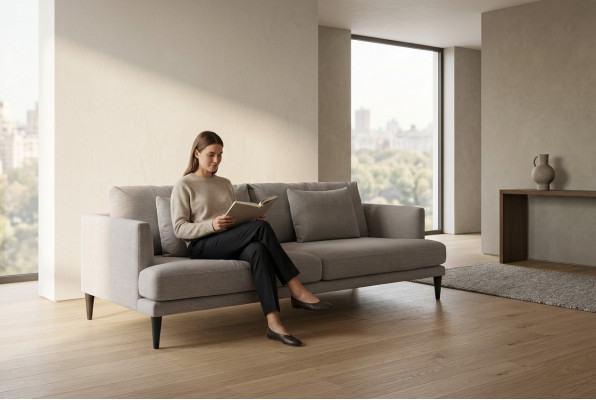 Zwee-Sëtzer Luxus Grot Sofa Textilmöbel Wunnzëmmer Couchen Modern