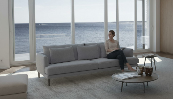 Modernt Groussegaart Dräisëtzeger Geséisstu Designer Luxus Canapé Wohnmébel