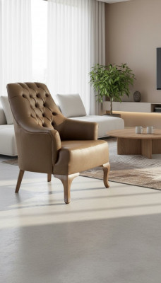 Brongen Chesterfield Eenzaars Wunnzëmmermiwwel Moderne Luxus Fauteuil