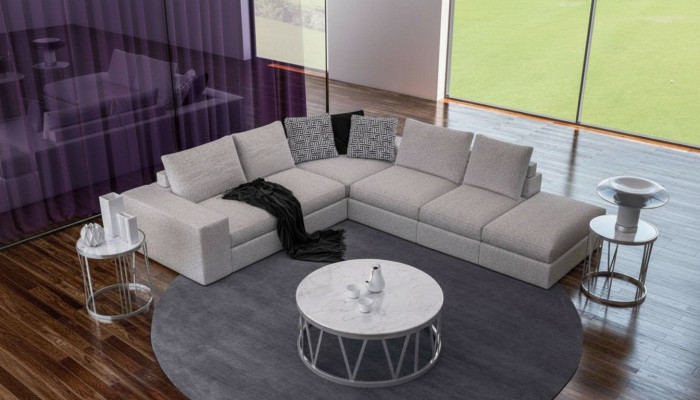 Wäisst Eckschaaf Polster Eckgarnitur Luxus L-Form Sofas Modern Design
