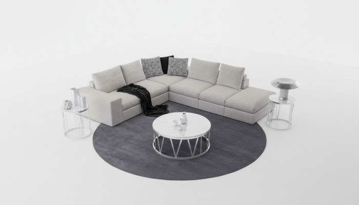 Wäisst Eckschaaf Polster Eckgarnitur Luxus L-Form Sofas Modern Design