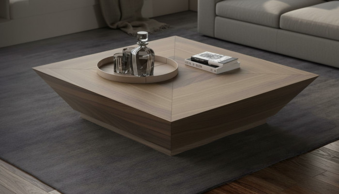 Couchtischen Rektangulär Luxus Designer Dëscher Walnus Natierlech
