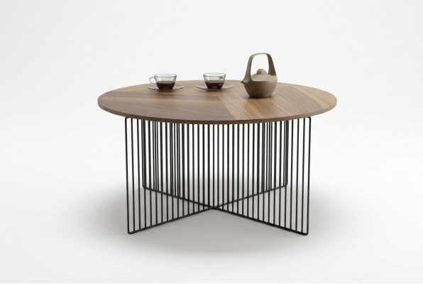 Moderne Wunnzëmmer Couch-Dësch Braun Massivholz Miwwelen Luxus Ablag-Dëscher