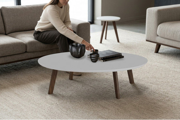 Klenge Ronn Couchdëscher Set Wunnzëmmermébel Massivholz Dëscher Luxus Nei