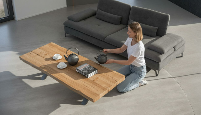 Massivholz Sofadësch Rechteckegen Dësch Téi Dësch Wunnzëmmerdësch Modern