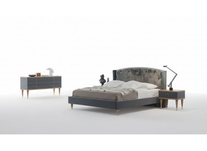 Gro Staangzmier Kapperei Luxus Set duebel Bued 2x Nuetsstësch Kommode