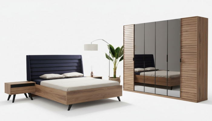 Schwaarzt Brongen Bettgestell Duebelbett Schlofzëmmer Miwwelen Designer Bett