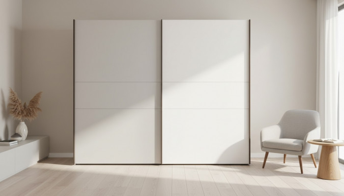 Moderne Kleederschaf mat Spigeldieren Schlofzëmmermiwwel Ariichtung
