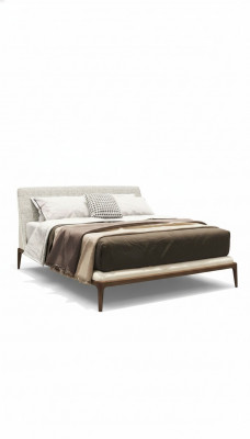 Wäisst Bett Luxus Bettgestell Modern Schlofkummermiwwelen Holzgestell