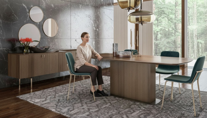 Héich Wunnzëmmer Kommode Luxus Sideboard Steestotzt modern Anrichte