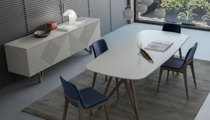 Iesszëmmer Garnitur Modern Iesszëmmer Garnitur Wäisst Sideboard mat Stauraum