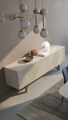 Moderne gro Kommod Luxus Säitenschaftsënnerstell mat Stauraum Stil