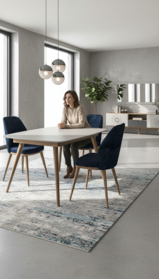 Bloen Iesszëmmerstull Luxus Modern Kichenmiwwelen Designer Holzmiwwelen