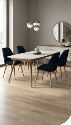 Bloen Iesszëmmerstull Luxus Modern Kichenmiwwelen Designer Holzmiwwelen