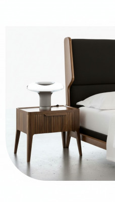 Schlofzëmmer-Nuechtstëllchen mat Späicher am moderne Stil Holzmiwwelen Luxus