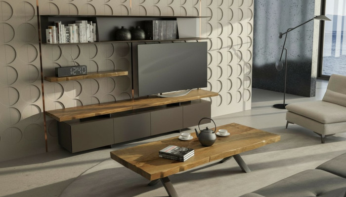 Holz Couchtisch Modern Wunnzëmmert Miwwelen Luxus Ofleeëdësch Fernsehstot.