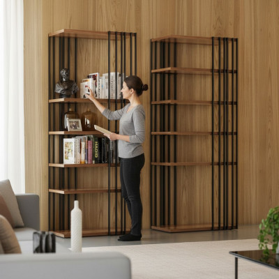 Bicherregal Luxus Schaf Modern Wunnzëmmer Wunnwand Staueregaler Nei