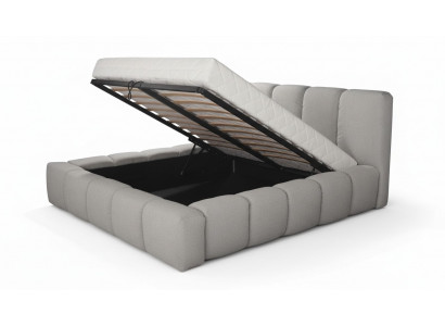 Bett gro Duebel Schlofkummer Luxus Design elegant Polsterung Stoff nei