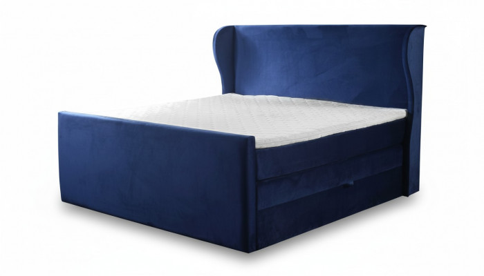 Bett Duebelbett Schlofzëmmer Samt Polster Better Design Miwwelen Polsterung