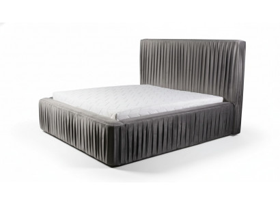 Gro Duebelschlofzëmmer Holzmöbel Design elegant Stoff klassesch Miwwelen nei-