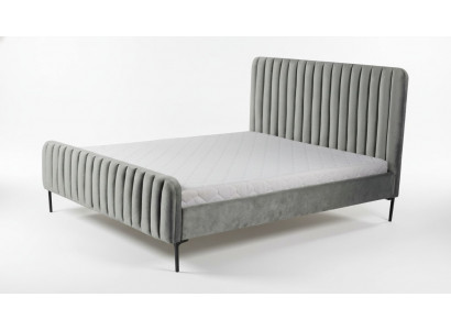 Grau duebel Schlofkummer Miwwelen Design elegant Stoff Hotel Ariichtung