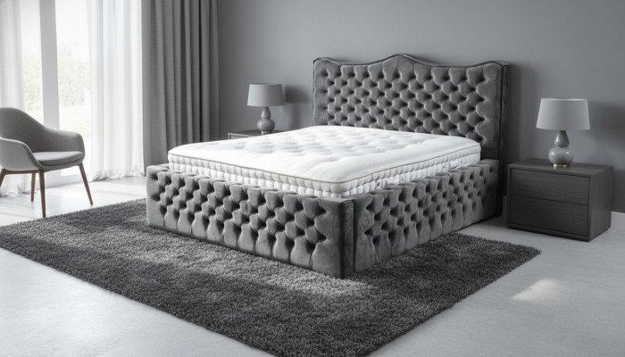 Chesterfield Bett Samt Better Doppelbett 160x200 Design Hotel Ariichtung