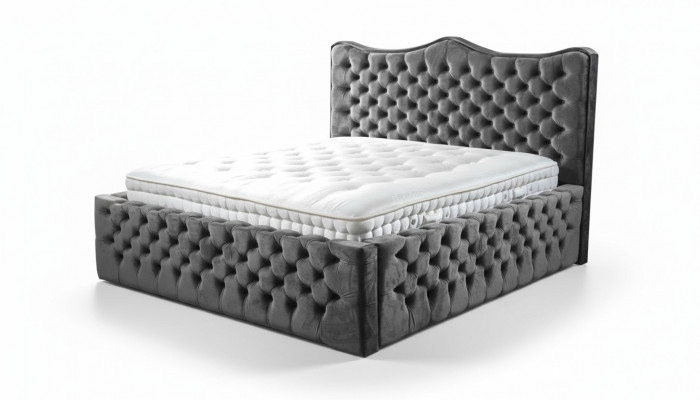 Chesterfield Bett Samt Better Doppelbett 160x200 Design Hotel Ariichtung