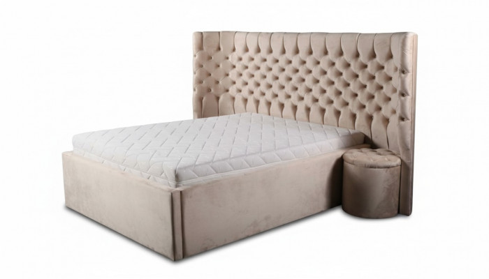 Beige Chesterfield Duebelbett Modern Schlofzëmmer Miwwelen Luxus Better