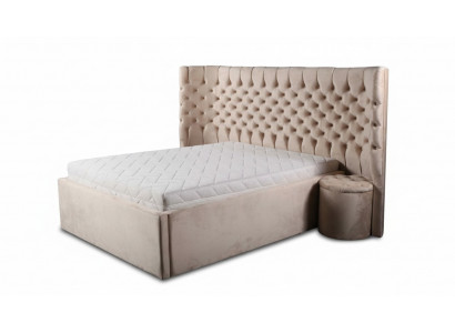 Beige Chesterfield Duebelbett Modern Schlofzëmmer Miwwelen Luxus Better