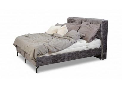 Grouss duebelt Bett Modern Schlofzëmmermiwwelen Designer Textilbetter Nei