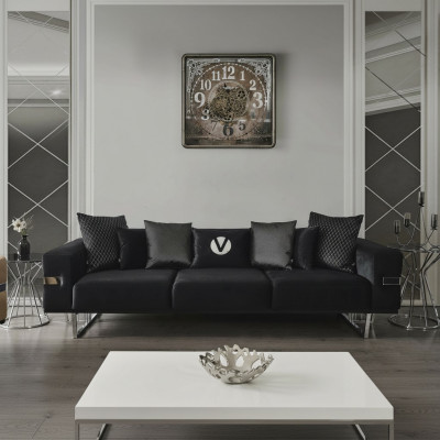 Wunnzëmmer Canapé Couchen Polster Canapéen XXL Design Canapé 4 Sëtz Stoff Grouss Neien