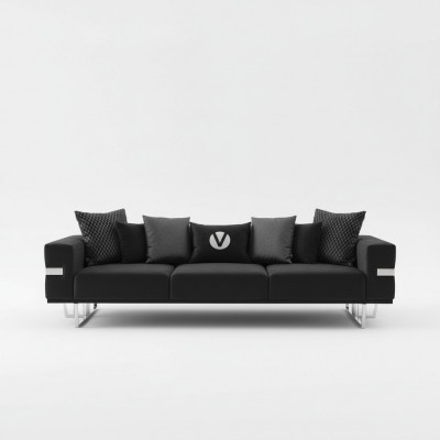 Wunnzëmmer Canapé Couchen Polster Canapéen XXL Design Canapé 4 Sëtz Stoff Grouss Neien
