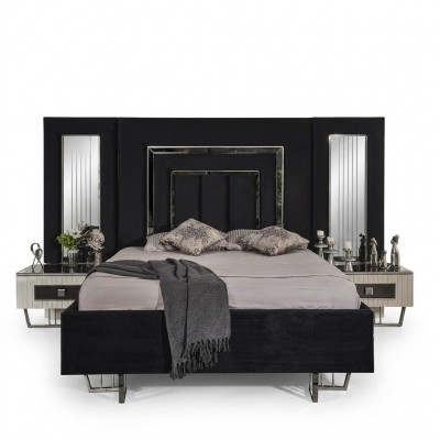 Schlofzëmmer Bett 2x Nuetsdëscher Luxus Better Set Komplett Design Miwwelen 3 Stéck
