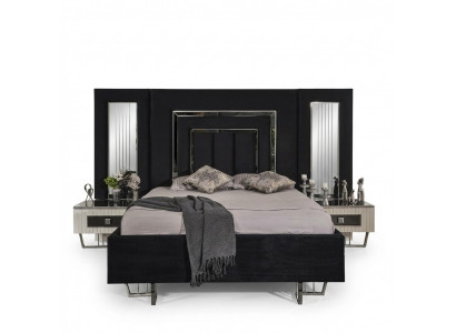 Schlofzëmmer Bett 2x Nuetsdëscher Luxus Better Set Komplett Design Miwwelen 3 Stéck