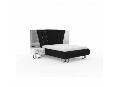 Schlofkummerbett mat 2 Nuetsdëscher Duebelbett Miwwelen Polster Better 3tlg Këscht